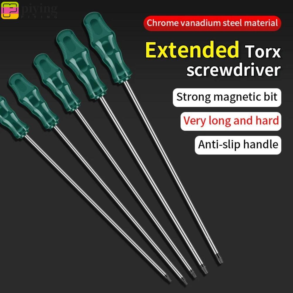 PIYING Torx ไขควง, พร้อมรู T15 T20 T25 T30 ไขควงหกเหลี่ยม, เครื่องมือมือ, ไขควงซ่อมคุณภาพสูงยาวพิเศษ
