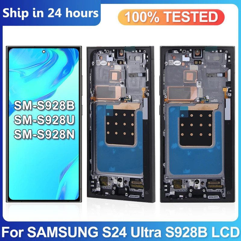 จอแสดงผล LCD Super AMOLED สําหรับ Samsung S24 Ultra LCD SM-S928B, SM-S928B/DS SM-S928U คุณภาพสูงเปลี