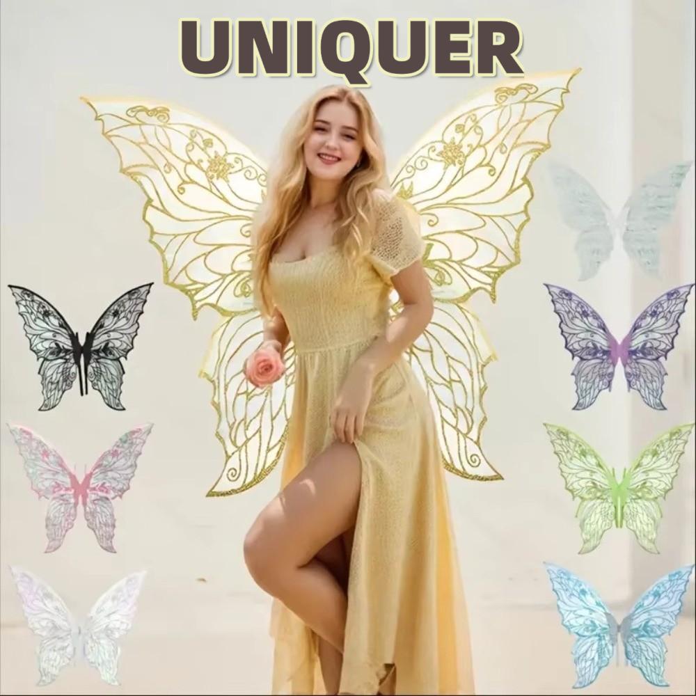 LAKAMLK Angel Wings, Princess Angel Wing Sparkling Fairy Wings, Cute Dress UP Organza Butterfly Wing