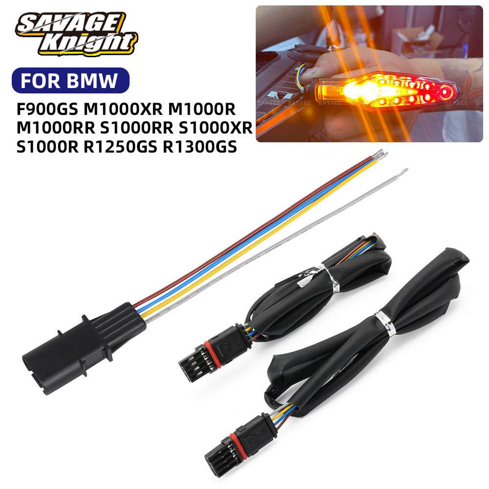 SC For BMW S1000RR S1000R S1000XR M1000RR R1250GS ADV Rear Turn Signal Marker Wire Adapter Plug Conn