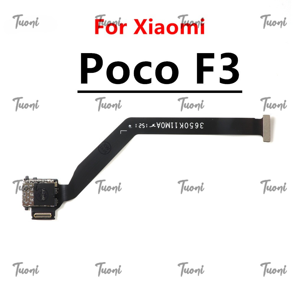 สําหรับ Xiaomi Mi Poco F3 ซิมการ์ด Reader Connector Flex Cable หน้าจอ LCD เชื่อมต่อเมนบอร์ดขยาย Flex Cable Parts M2012K11AG