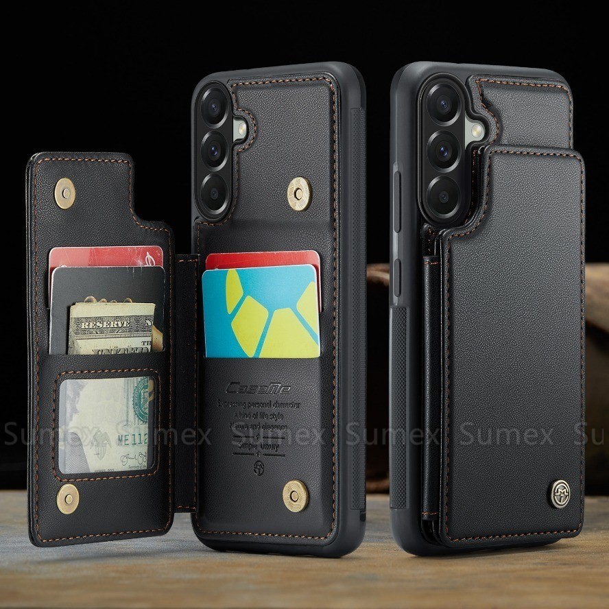 ฝาครอบหนังสําหรับ Samsung Galaxy A57 A37 A17 AA56 A36 A16 A15 LTE 5G 4G เคสโทรศัพท์ขาตั้งแม่เหล็กผู้ถือบัตร RFID Anti Theft กระเป๋าสตางค์ปลอก hp กันกระแทกกลับกันชน