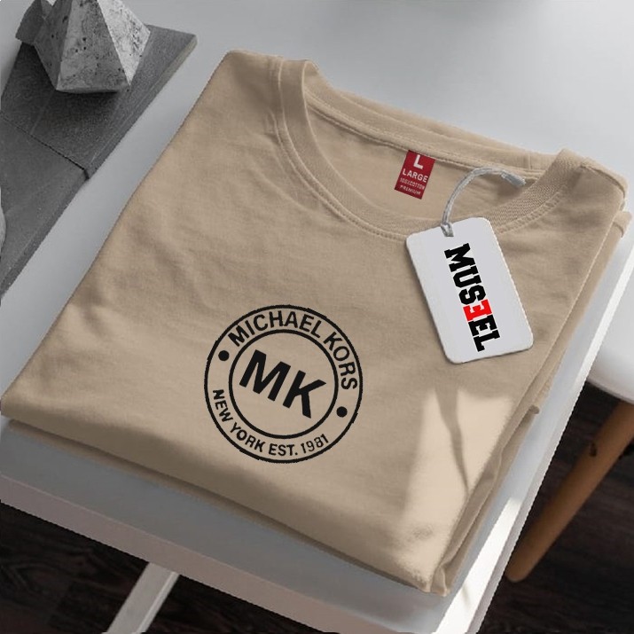 เสื้อยืดคลาสสิกแบบคู่รัก สไตล์แคชวล มีโลโก้ MK
