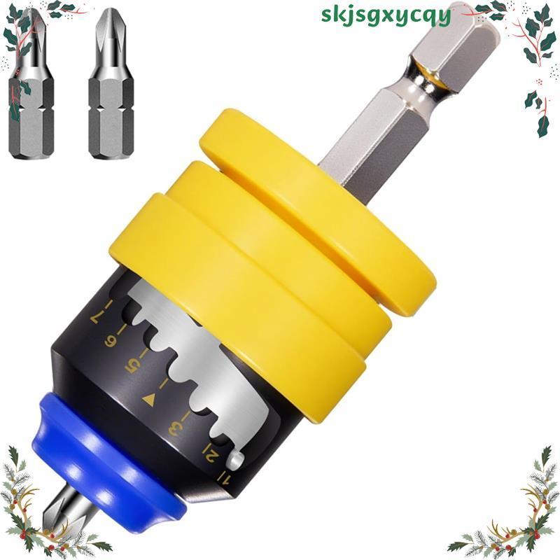 Drywall Screw Setter, 2 เปลี่ยน Drywall Bits & Magnetic Holder,พร้อมไฟฟ้า/สว่านกระแทก,สําหรับ Drywal
