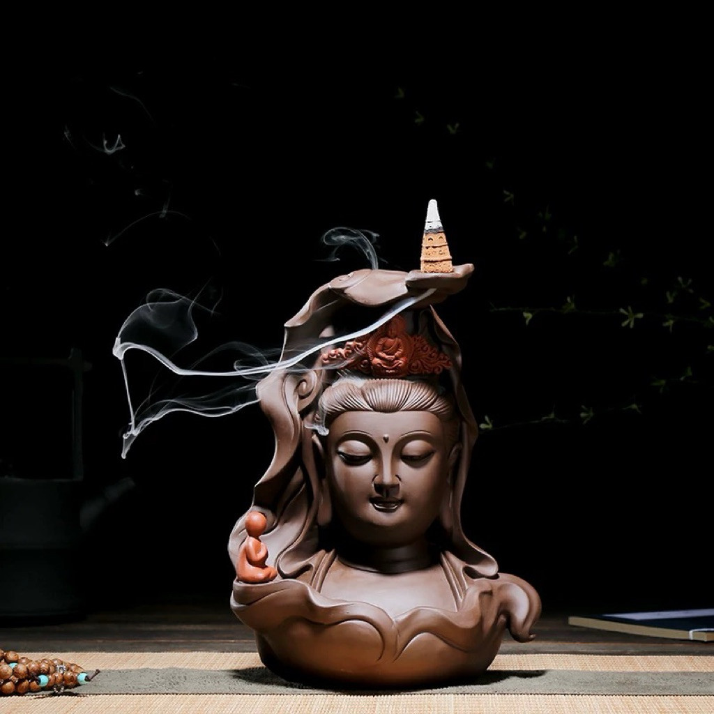 เซรามิค STATUE OF PORTRAIT OF Avalokite Carra Bodhis - BEAUTIFUL STATUE - BUDDHA STATUE - DECORATIVE