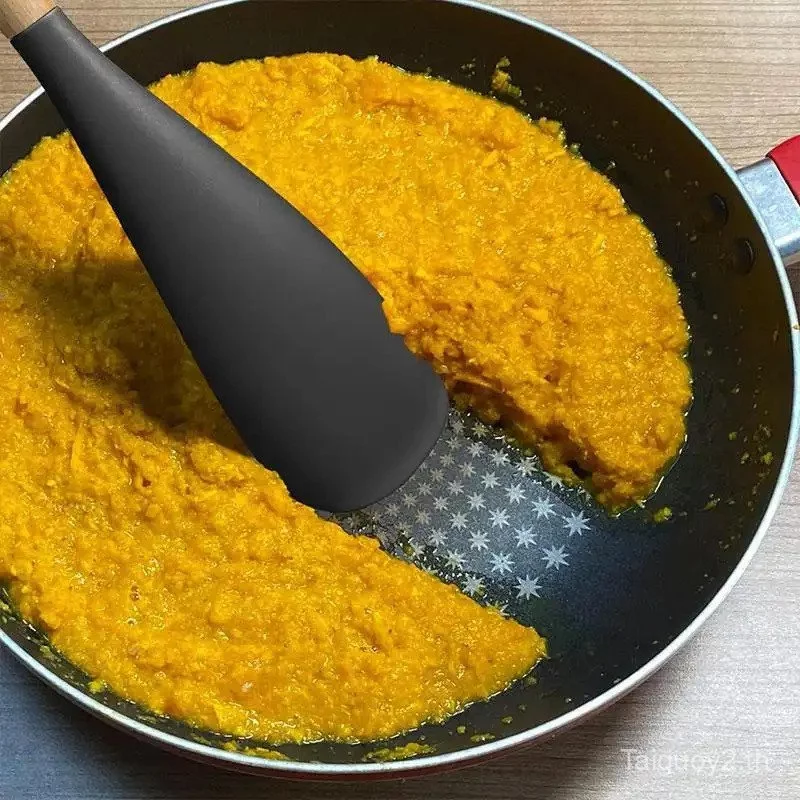 Silicone Cooking Spoon with Wooden Handle Nonstick Spatula thumbnail 9