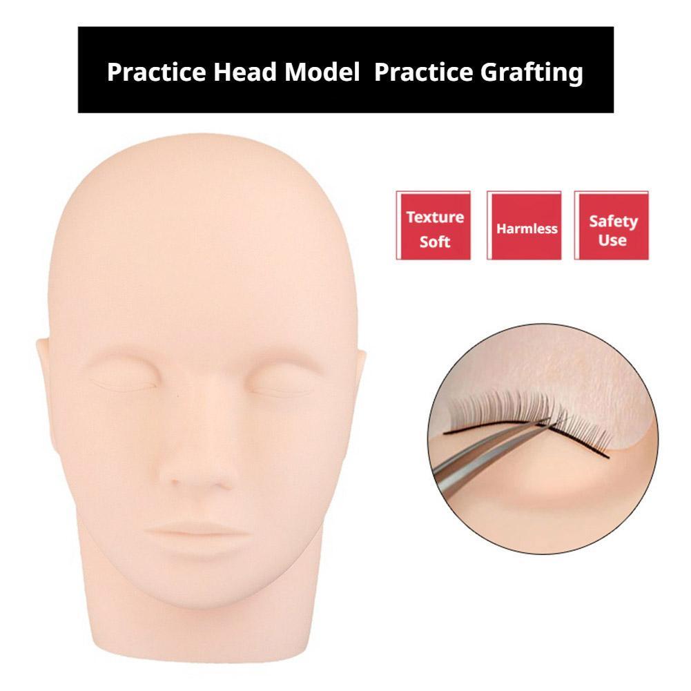 หัวหุ่นซิลิโคนสําหรับฝึกต่อขนตาฝึกฝึกรัดรูปสมจริง F6p1