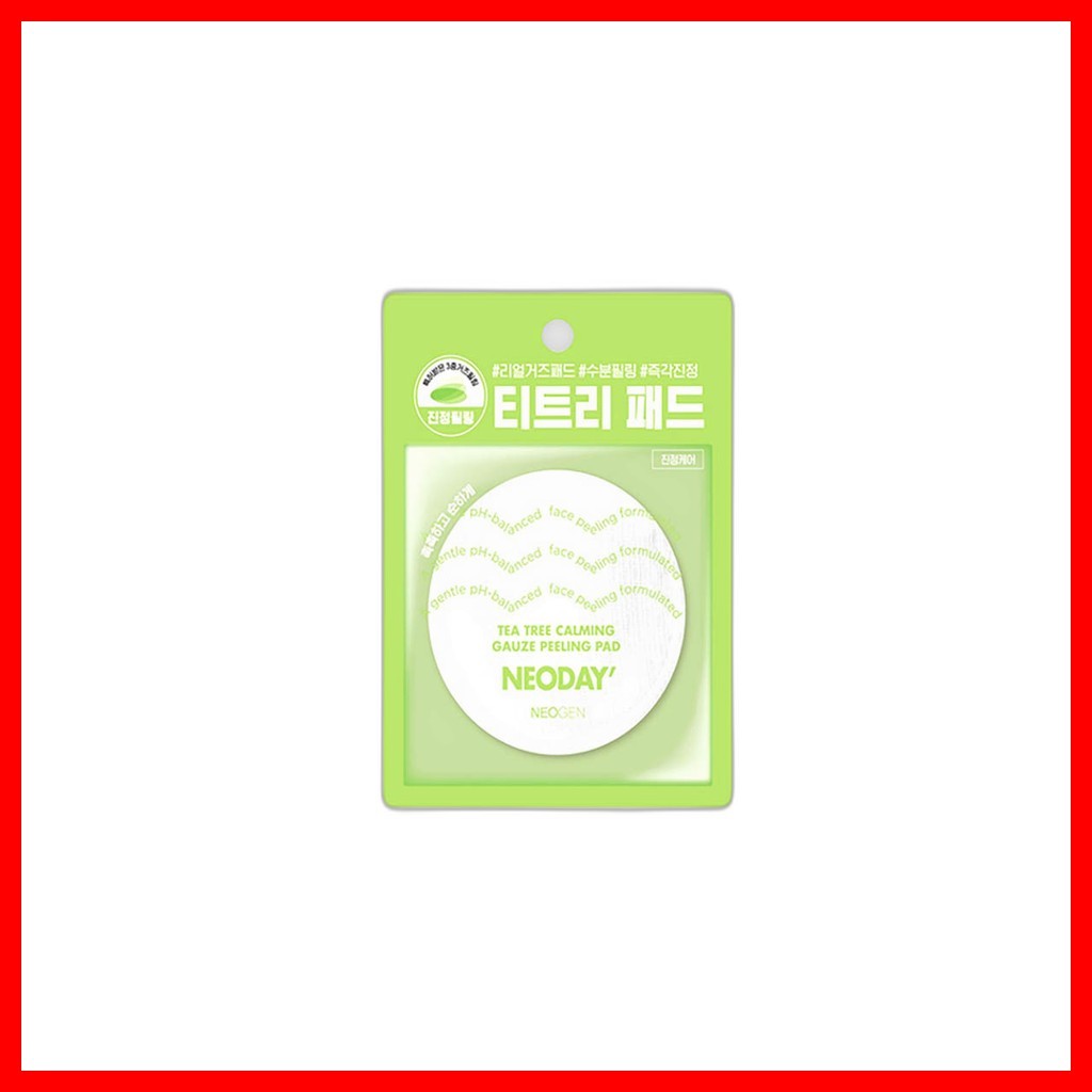 [daiso] Neoday Tea Tree Calming Gauze Peeling Pad, single, 1 ชิ้น / Korean Peeling Pad / Exfoliating