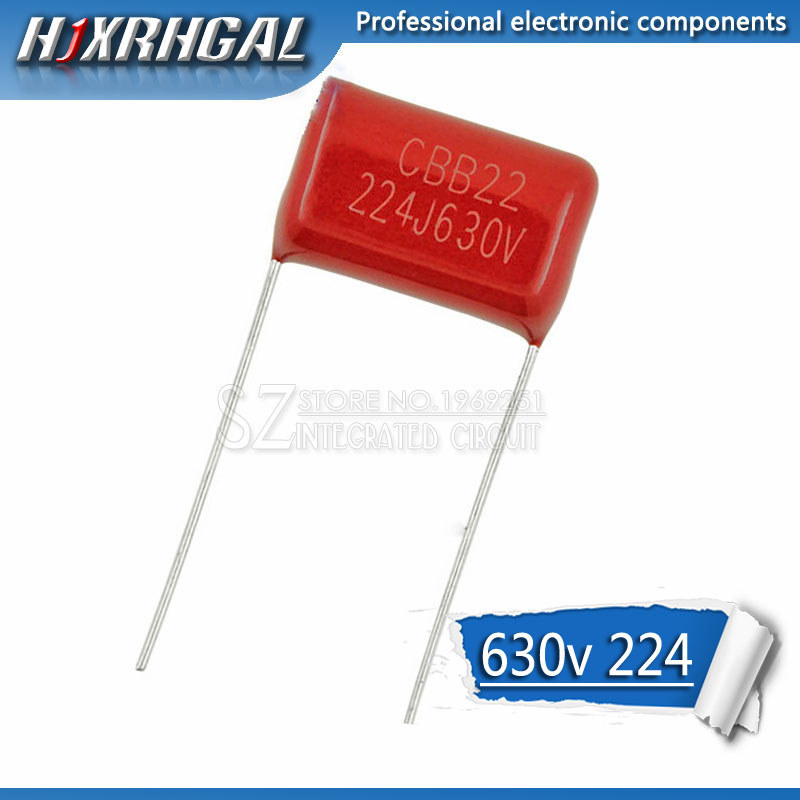 10PCS 630V224J 0.22UF Pitch 15 มม.224 630V 220nf CBB ตัวเก็บประจุฟิล์มโพรพิลีน hjxrhgal