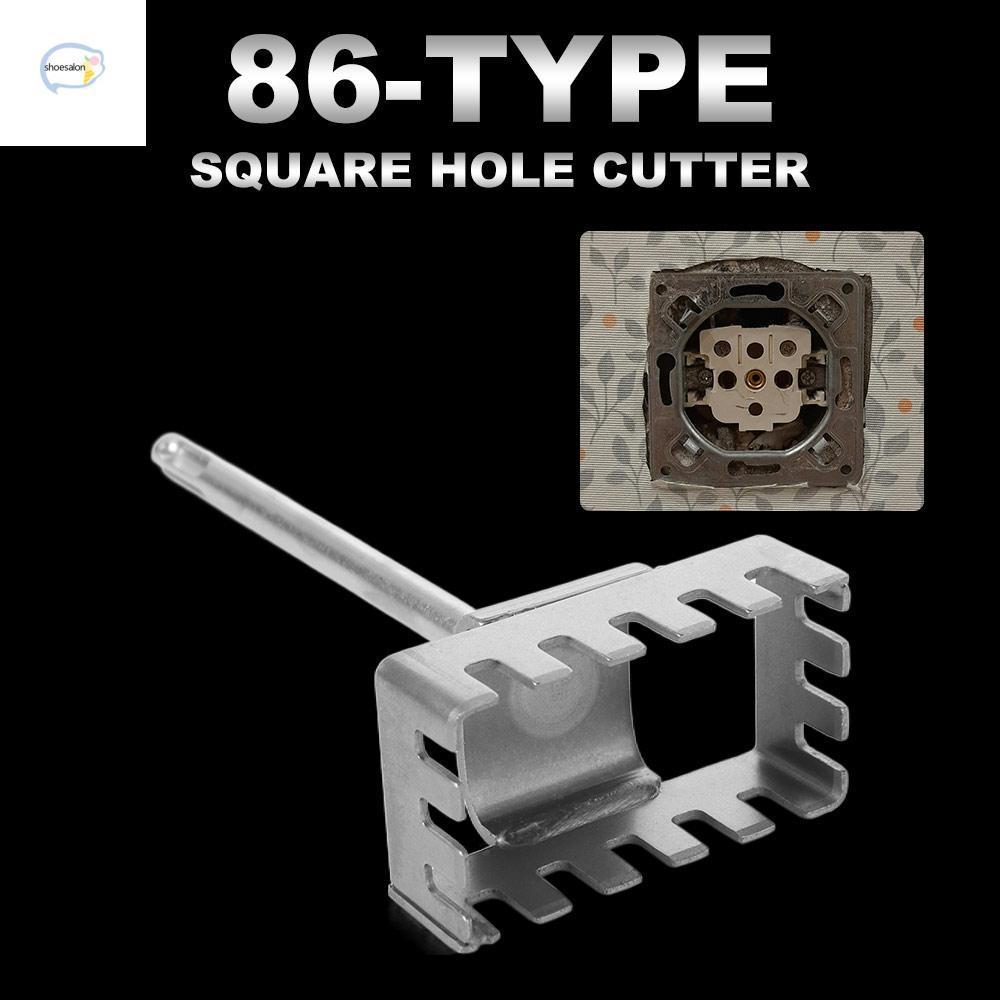 SHOESALON เครื่องตัดรูสี่เหลี่ยม, Slotting Square-handle 4 Pits Square Socket Punch, Creative Quick 