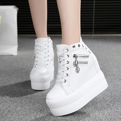 YD5 Kasut Wanita Zipper Womens Platforms Wedges Shoes Elegant Heels Shoes for Woman Lady