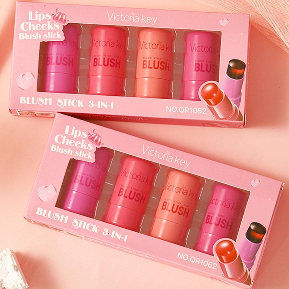 Victoria Key Multi-color Contouring Moisturizing Lip Blush Stick และ Cheek Jelly Dual-purpose L7s0