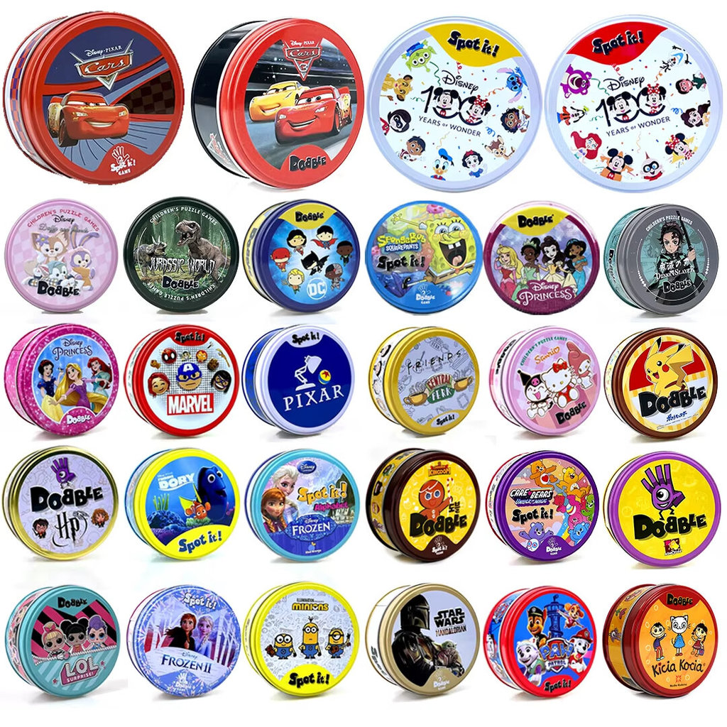 Dobble Spot Disney Princess 100 ปีสําหรับเด็กเกมกระดานแบบโต้ตอบ Magic Harry Potter การ์ดสําหรับเด็กเ