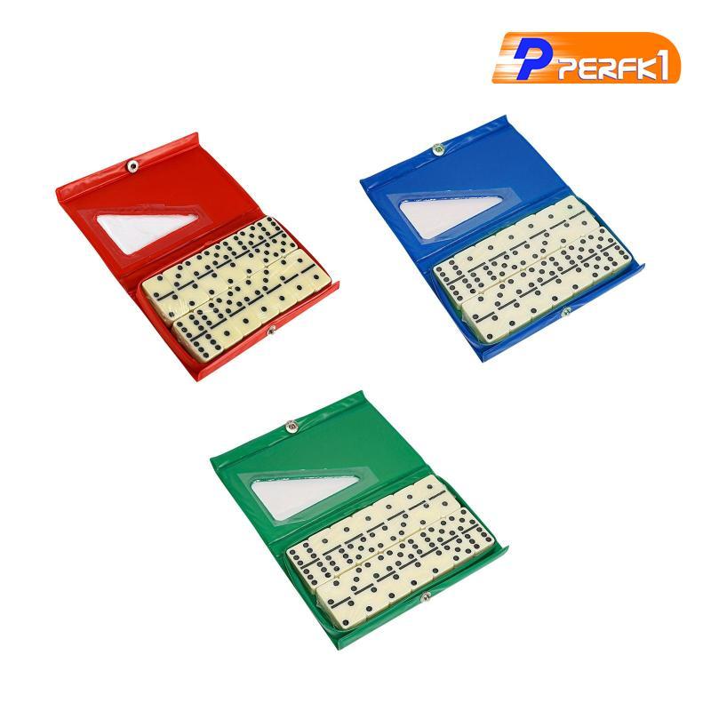 [Perfk1] Dominos ชุด 28 ชิ้นคู่หก Dominos เกม Night Party Favors กิจกรรมเกมกระดานตัวเลขเกมตารางสําหร