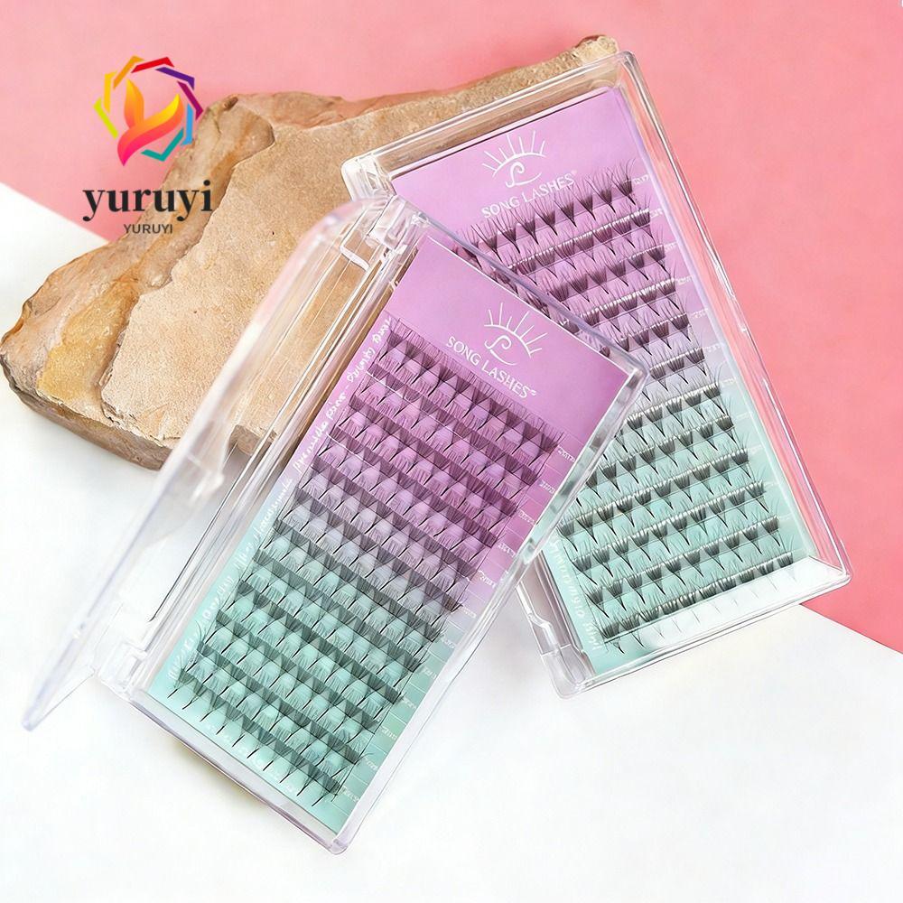 YURUYI ขนตาปลอม, วัสดุ PBT 8D Volume ขนตาปลอม, อุปกรณ์แต่งหน้า Sharp Thin 6D Volume Eyelash Extensio