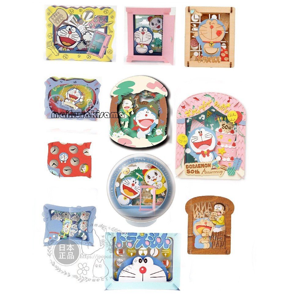 Japan Japan ENSKY Doraemon Doraemon Paper Theater 3D Model Display Box Any Door 50th Anniversary