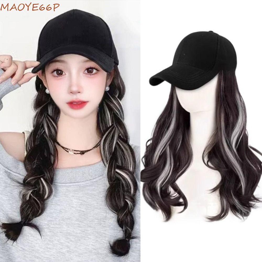 MAOYE66P Long Water Wavy Hair ไฮไลท์สีเทา