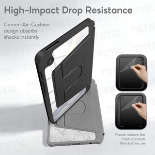 TBTIC เคส Samsung Galaxy Tab ฝาพับ กันกระแทก 360° Auto Wake/Sleep ช่องใส่ปากกา สำหรับ A9 A11 Plus A9 A8 A7 S10 S9 S8 S7 FE S6 Lite 8.7 10.4 10.9 11 12.4