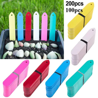 100pcs ป้ายชื่อพืชพลาสติกแท็กชื่อพืช, กันน้ำ, ความเหนียวสูง, ป้องกันการบิดเบือนของสถานรับเลี้ยงเด็กแท็กการจำแนกกันน้ำ