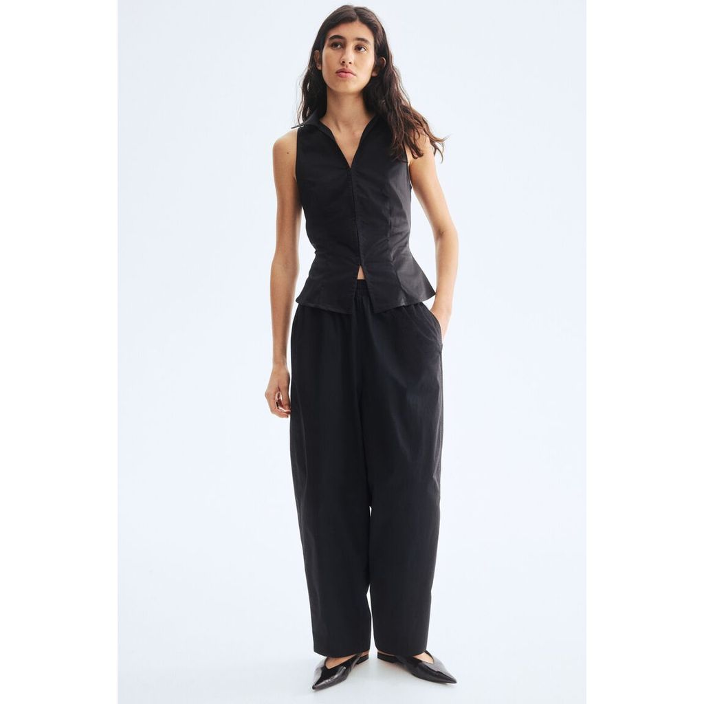 H&M(เอชแอนด์เอ็ม) กางเกงขายาวระดับข้อเท้าแบบสวม Women Ankle-length pull-on trousers 1318084_1