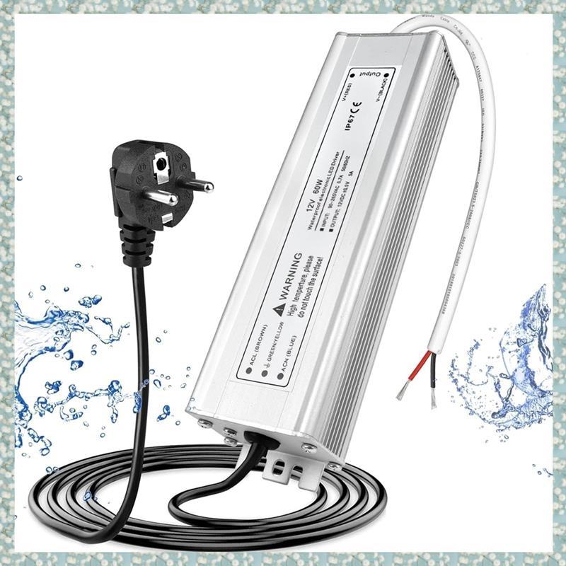 [h5bl3j6wj.ph] ไดร์เวอร์แหล่งจ่ายไฟ LED 230 V ถึง DC 12 โวลต์อะแดปเตอร์ 12V 60W, หม้อแปลง LED กันน้ํ