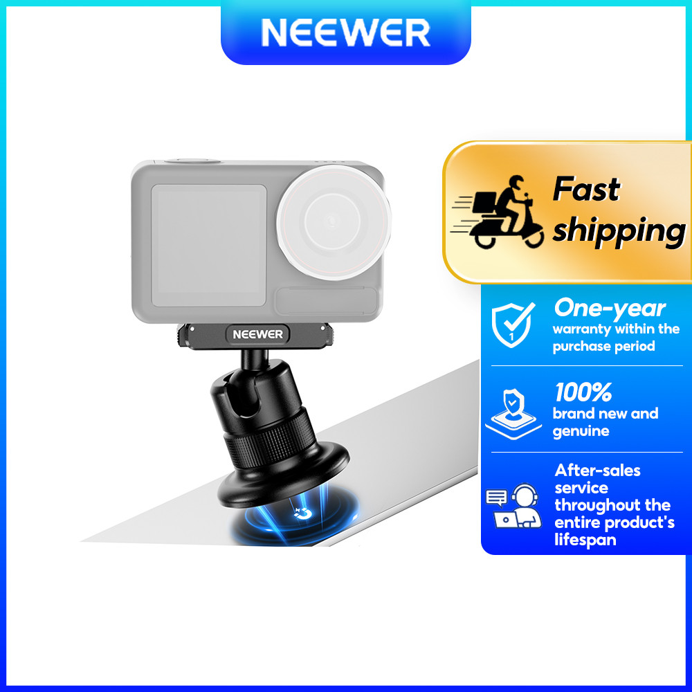 NEEWER AC013 Magnetic Ball Joint Mount เข้ากันได้กับ DJI OSMO 360 DJI Action 5 Pro/4/3