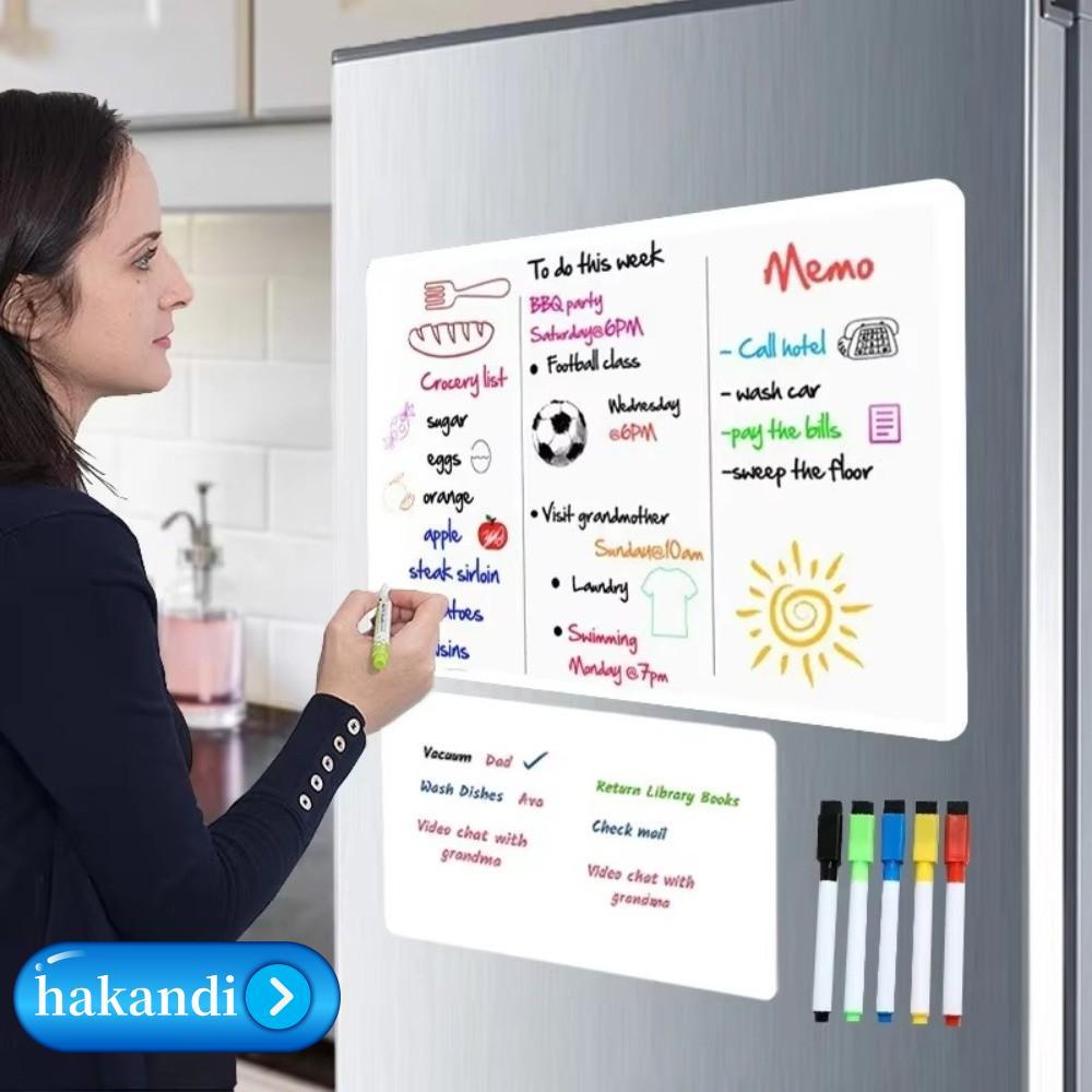 บันทึกแม่เหล็กตู้เย็น CANICE, Magnetic A3/A4 กระดานลบแห้งแม่เหล็ก, Erasable DIY แผ่น WhiteBoard