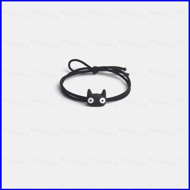SY1 Simple Hair Tie แมวดําและTotoro สไตล์เกาหลี เชือกรัดผมน่ารักสำหรับสาวๆ