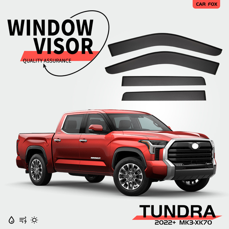เหมาะสําหรับ Toyota Tundra Tundra Rain Shield กระจกมองหลัง Rain Eyebrow Tundra XK50 หน้าต่าง visor โ