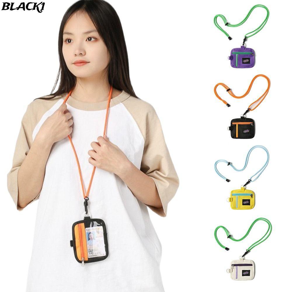 กระเป๋าใส่เหรียญสีดำ และอุปกรณ์เดินทางมัลติฟังก์ชัน พร้อมกระเป๋าบัตรหลากหลายสี