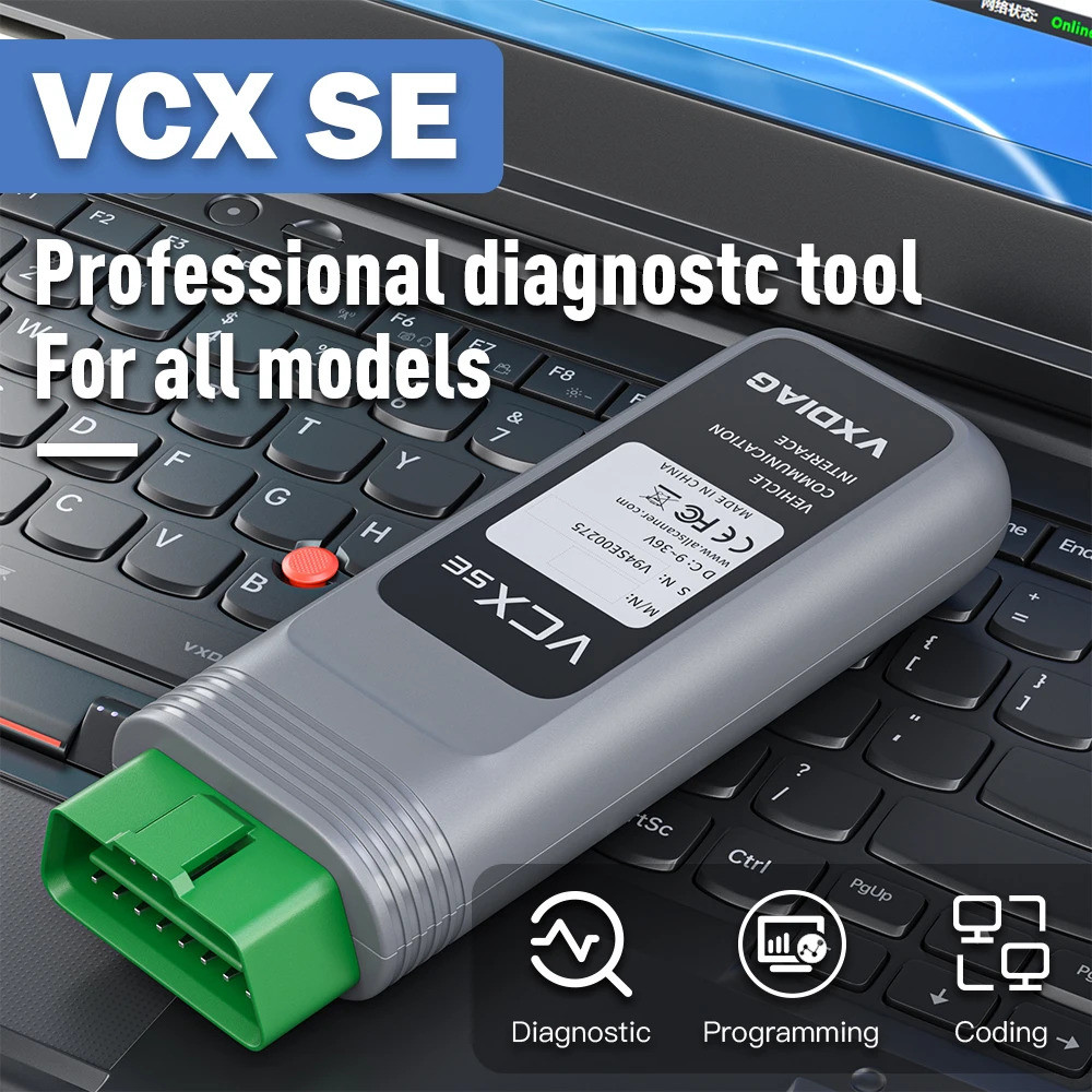 VXDIAG VCX SE J2534 DoIP VCI OBD2 เครื่องมือวินิจฉัย ECU การเข้ารหัสการเขียนโปรแกรม WiFi USB