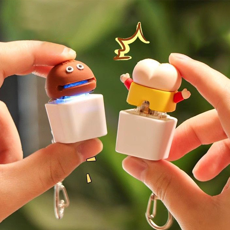 Creative Sound พวงกุญแจของเล่น Crayon Shin-chan พวงกุญแจสนุกกระเป๋าจี้ของขวัญ