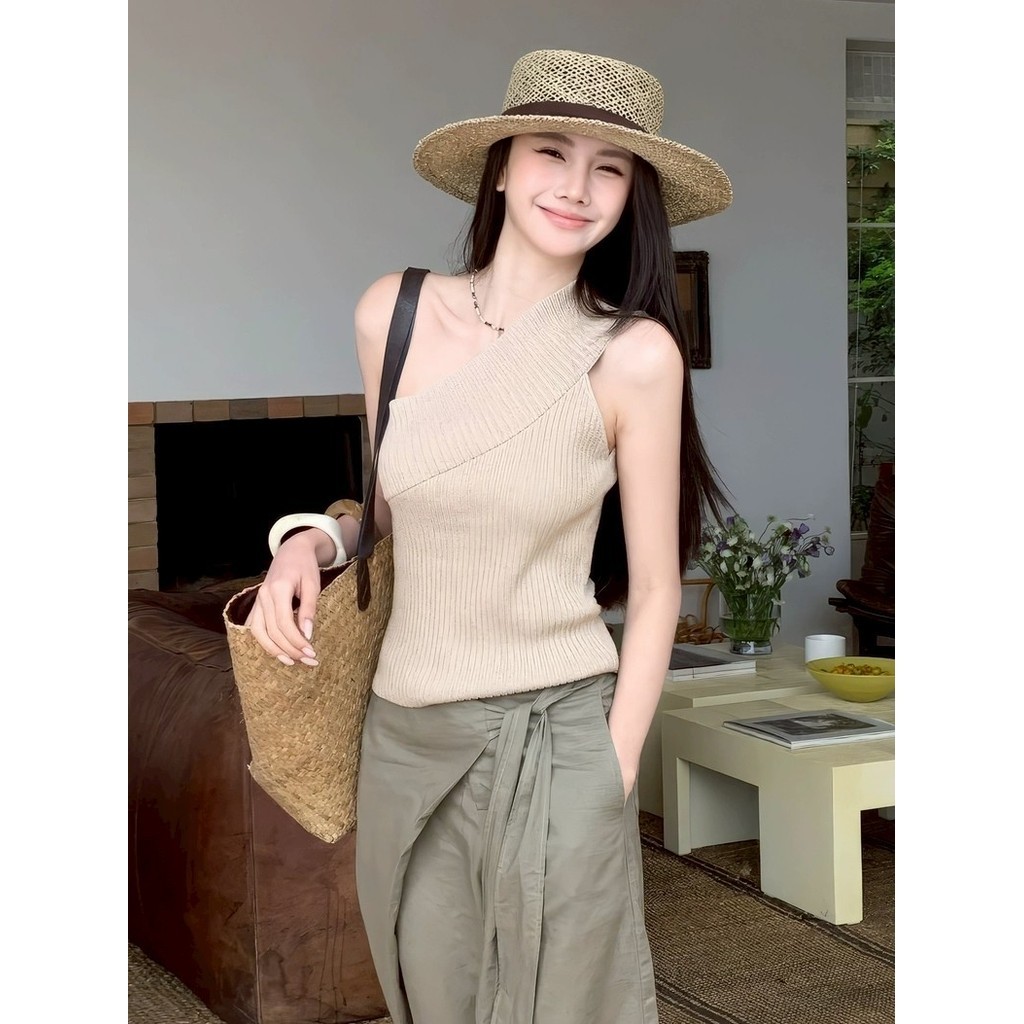 Glassy Skyพร้อมส่ง เสื้อกล้ามไหมพรม ยืดพอดี รูปที่ 7