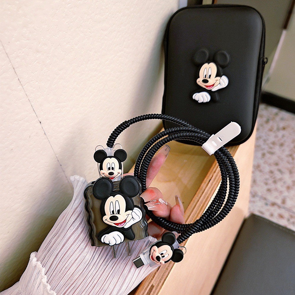 ใหม่การ์ตูน Mickey Charger Head เคสป้องกันสําหรับ iPhone รูปที่ 6