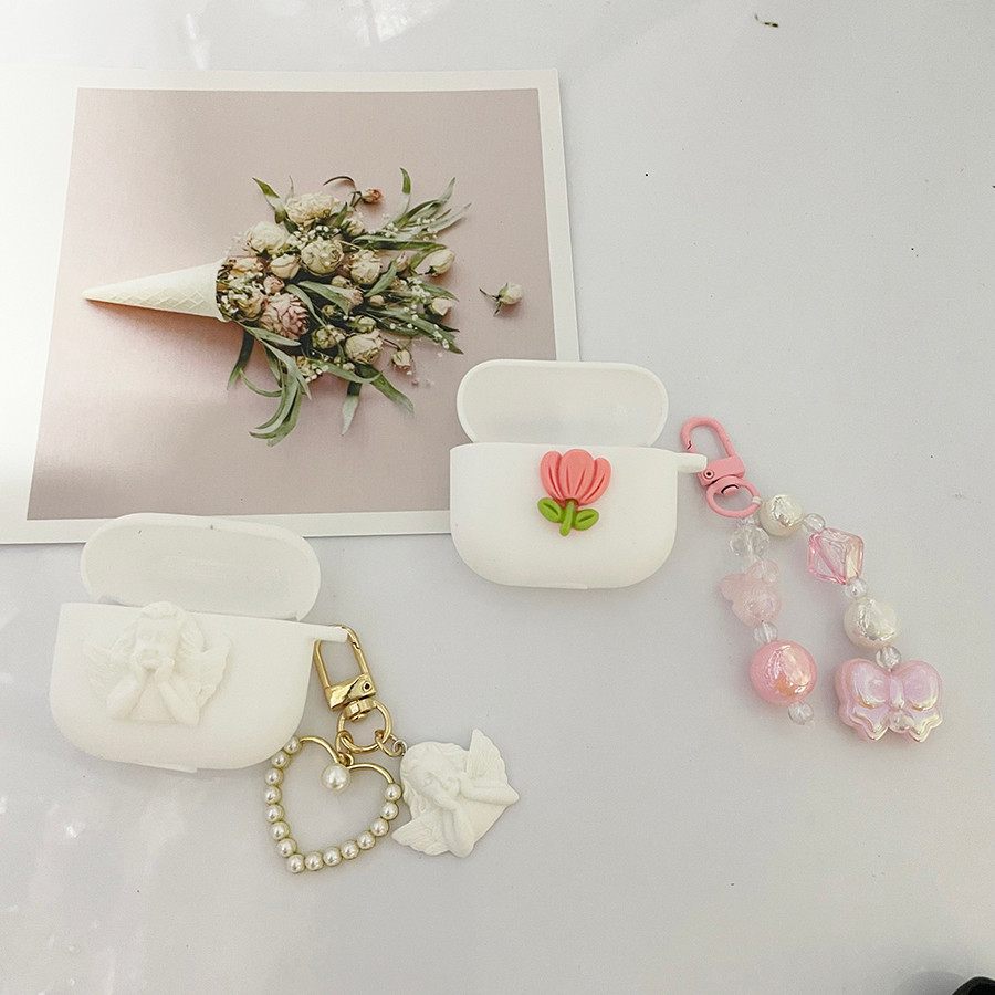 การ์ตูน/ดอกไม้หูฟังสําหรับ EarFun Air 2 NC/Air Mini 2/คลิปซิลิโคนได้ยินกล่องสําหรับ Earfun Air Mini 