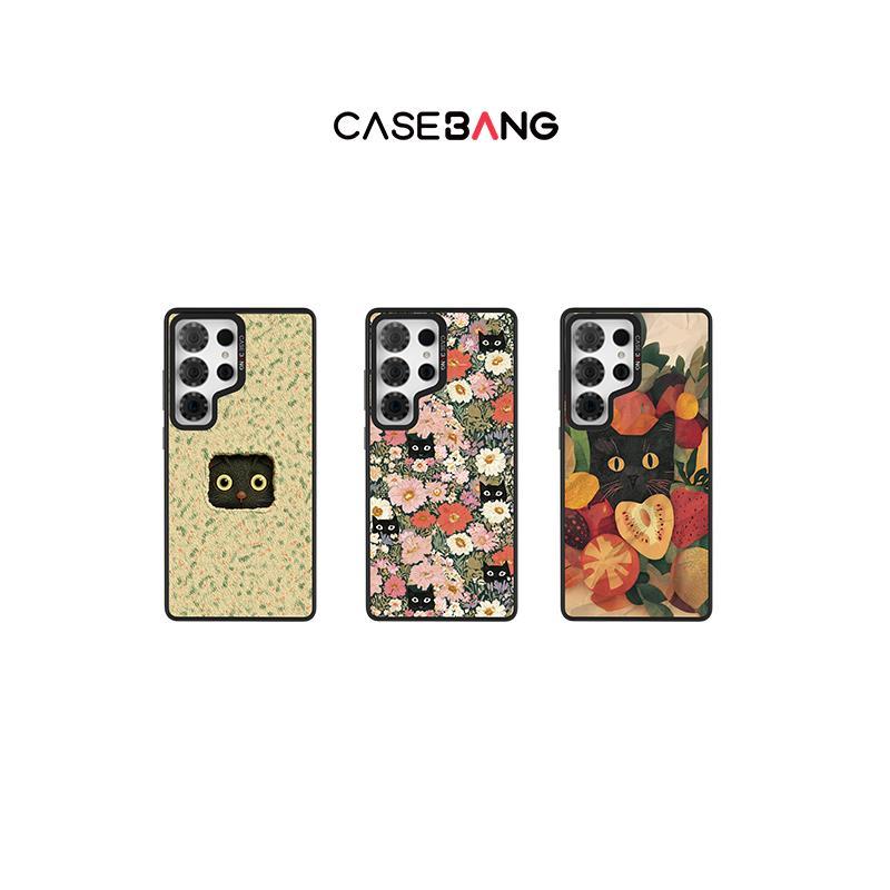 CASEBANG Black Cat Series เคสแม่เหล็ก ImagiSnap, เปลี่ยนกลับ, ป้องกันการตกกระแทกทหาร, เข้ากันได้กับ Samsung S24–S25 Ultra