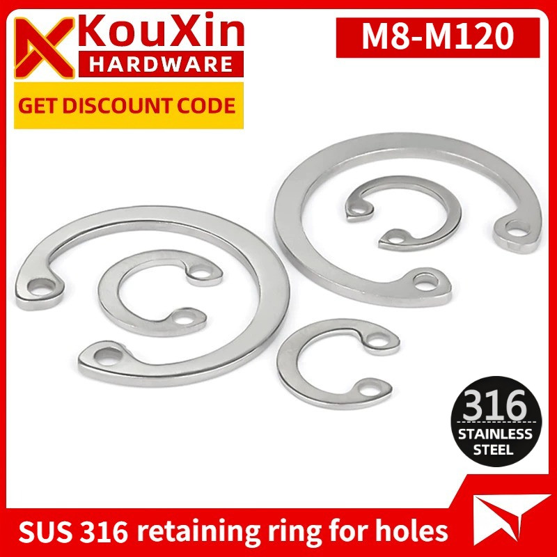 ใน ตัว c สแตนเลส 316 แหวนล็อก stainless 316 sus316 M8-M120[ZTJ-FC-01]
