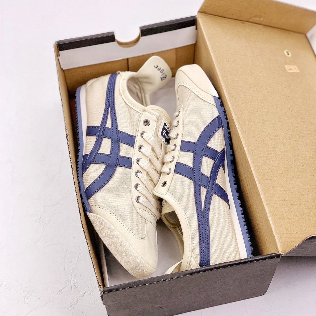 รองเท้าผ้าใบผู้ชายและผู้หญิงรองเท้าผ้าใบรองเท้าลําลอง Onitsuka Mexico 66 รองเท้า
