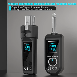 WTU06 เครื่องส่งและรับสัญญาณ Wireless XLR ระบบไมโครโฟนไร้สาย แบตเตอรี่ใช้งานได้ 8 ชั่วโมง ระยะทาง 164 ฟุต ตัวส่ง