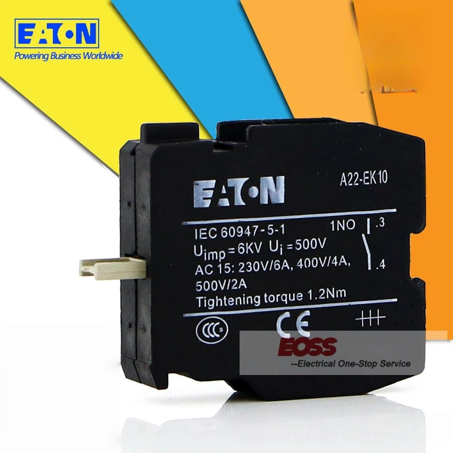 EATON ปุ่มเปิดปิดปกติติดต่อ A22-EK10 01C A22-EC20 02 11/A22-EF