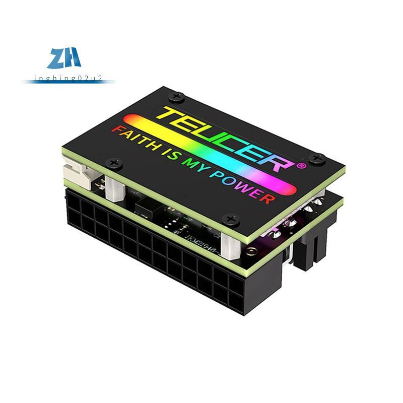 ATX 24Pin RGB 90° ตัวแปลง 24Pin ATX Adapter สําหรับแหล่งจ่ายไฟเมนบอร์ด 24PlN