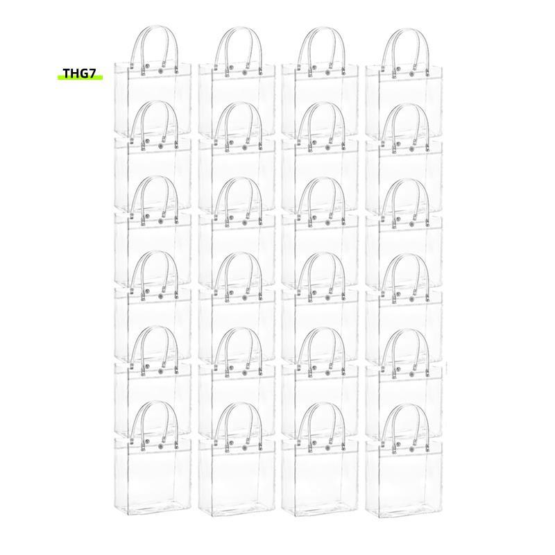 Belinda7Clear Toteกระเป๋ากันน้ําใสถุงของขวัญถุงขนมดอกไม้ 15x20x7cm