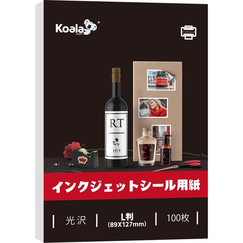 Koala Glossy Label Stickers Glossy Paper for Handmade Stickers Glossy Sticker Paper No-Cut Adhesive 