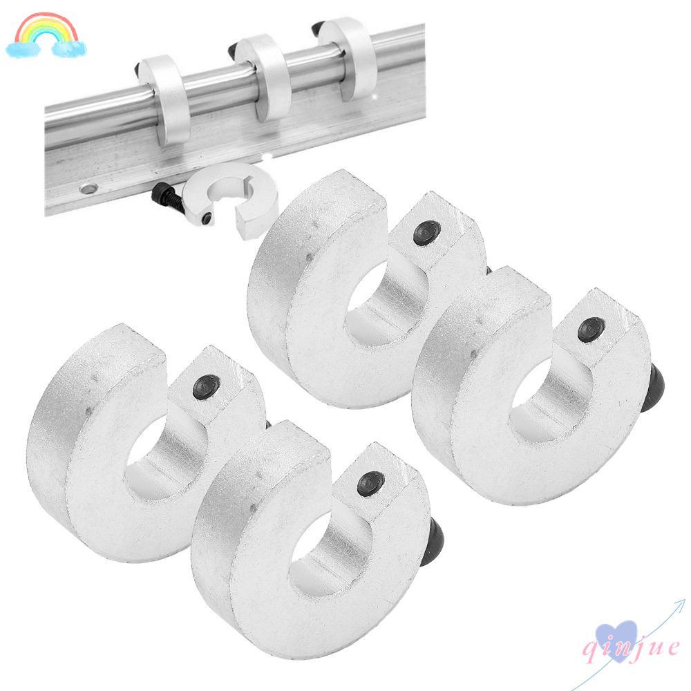 QINJUES 4 ชิ้น Linear Rail Stop Collar, อลูมิเนียม Anodized SBR20 Shaft Locking Collar, Precision|กา