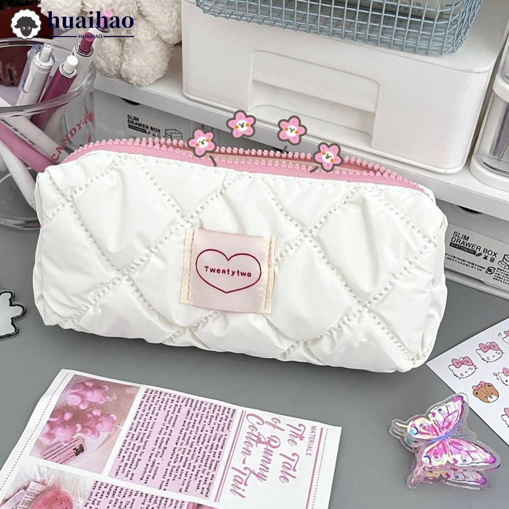 HUAIHAO Simple ดินสอขนาดใหญ่ความจุโต๊ะเครื่องเขียน Organizer สําหรับนักเรียนและเด็กหญิงสํานักงาน Bac