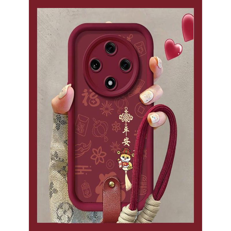 เคส oppo a18 เคสออปโป้a18 เหมาะสําหรับ OPPOA3 5G เคสโทรศัพท์ A3 Vitality รุ่นสไตล์ใหม่ A3i สีแดง A2P