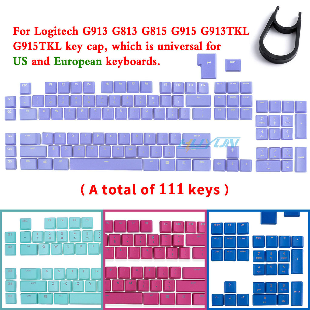 Keycap Keycap Keycap Gaming Keycap เหมาะสําหรับ Logitech G915913 จีจี815813ปุ่มสี่สีปุ่มกดโปร่งแสงเช