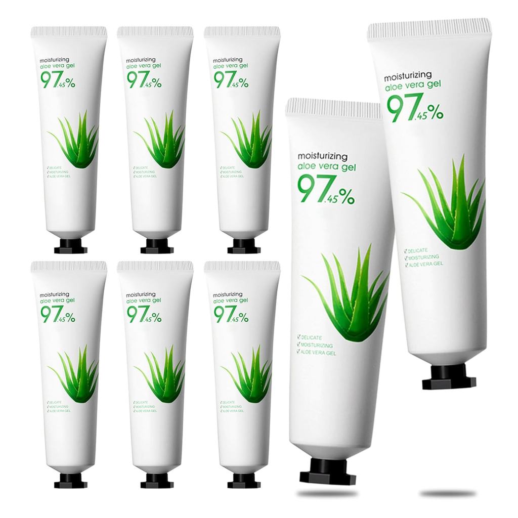 8 ชิ้น Purity Aloe Vera Gel - Hydrating Aloe Vera Gel สําหรับผิวหน้าและผิวกาย,ไม่มี Sticky Moisturiz