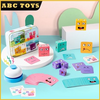 ABC Toys Mainan Rubik Wajah Berubah Edukatif Anak Usia 3+ Balok Susun Stimulasi Otak