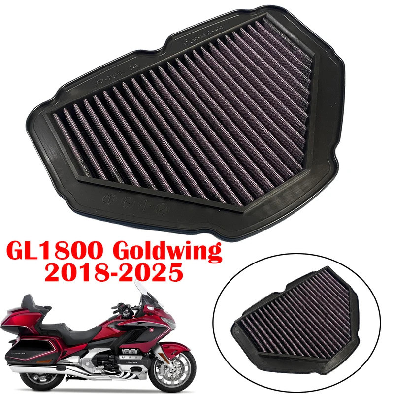 รถจักรยานยนต์กรองอากาศทําความสะอาดไหลสูงผ้าไม่ทอเครื่องกรองอากาศสําหรับ Honda GL1800 Goldwing GL 180